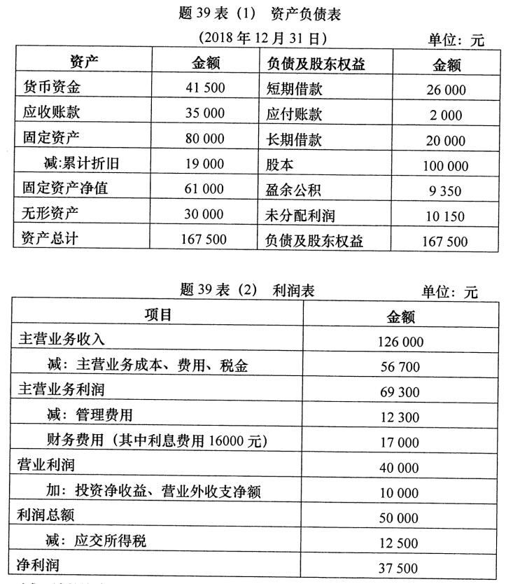 2020年10月安徽自學考試00161財務報表分析(一)考試真題試卷(圖2)